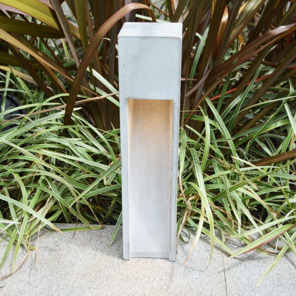 Prisma 40 balizador, luminária de concreto para jardim